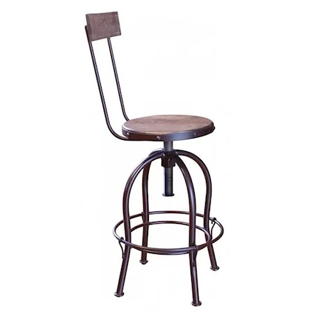 Industrial 24"-30" Adjustable Counter Stool